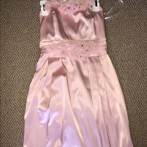 light pink dress with roses